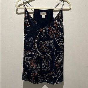 LOFT Flowy Patterned Tank Top Size Large
